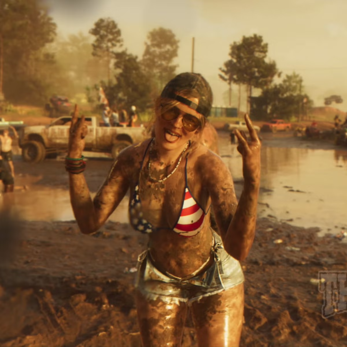 Mud party scene in Leonida